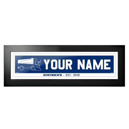 Zamboni | Personalized Name Bar | 6x22 Frame
