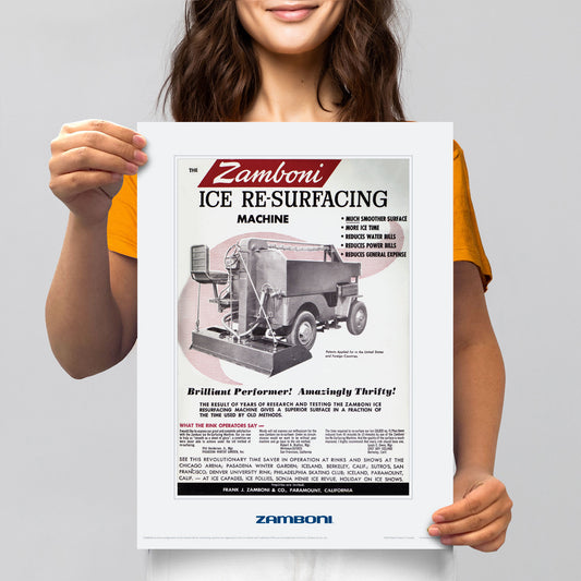 Zamboni | Brilliant Performer Ad  | 12x16 Print