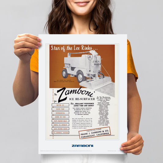 Zamboni | Star of the Ice Rinks Ad  | 12x16 Print