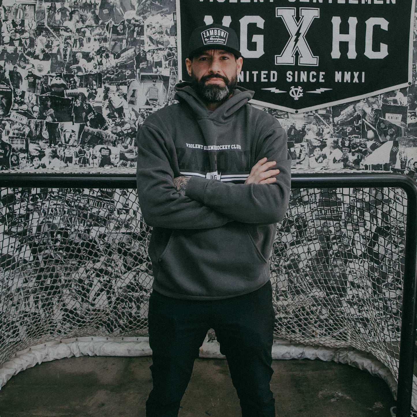 Two Line Pass Relaxed Pullover Hoodie