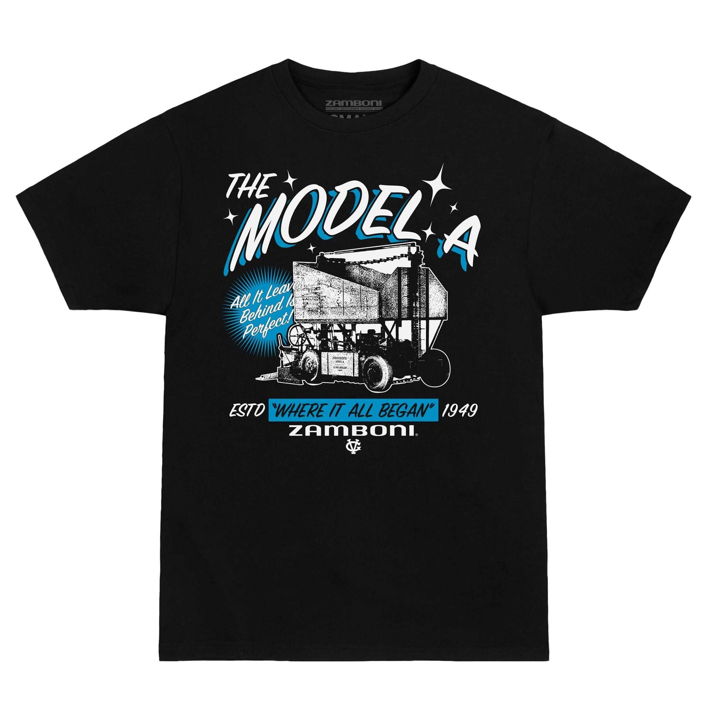 Model A Premium Tee showcasing hockey history with soft-washed 100% cotton midweight fabric
