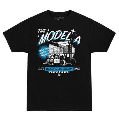Model A Premium Tee showcasing hockey history with soft-washed 100% cotton midweight fabric