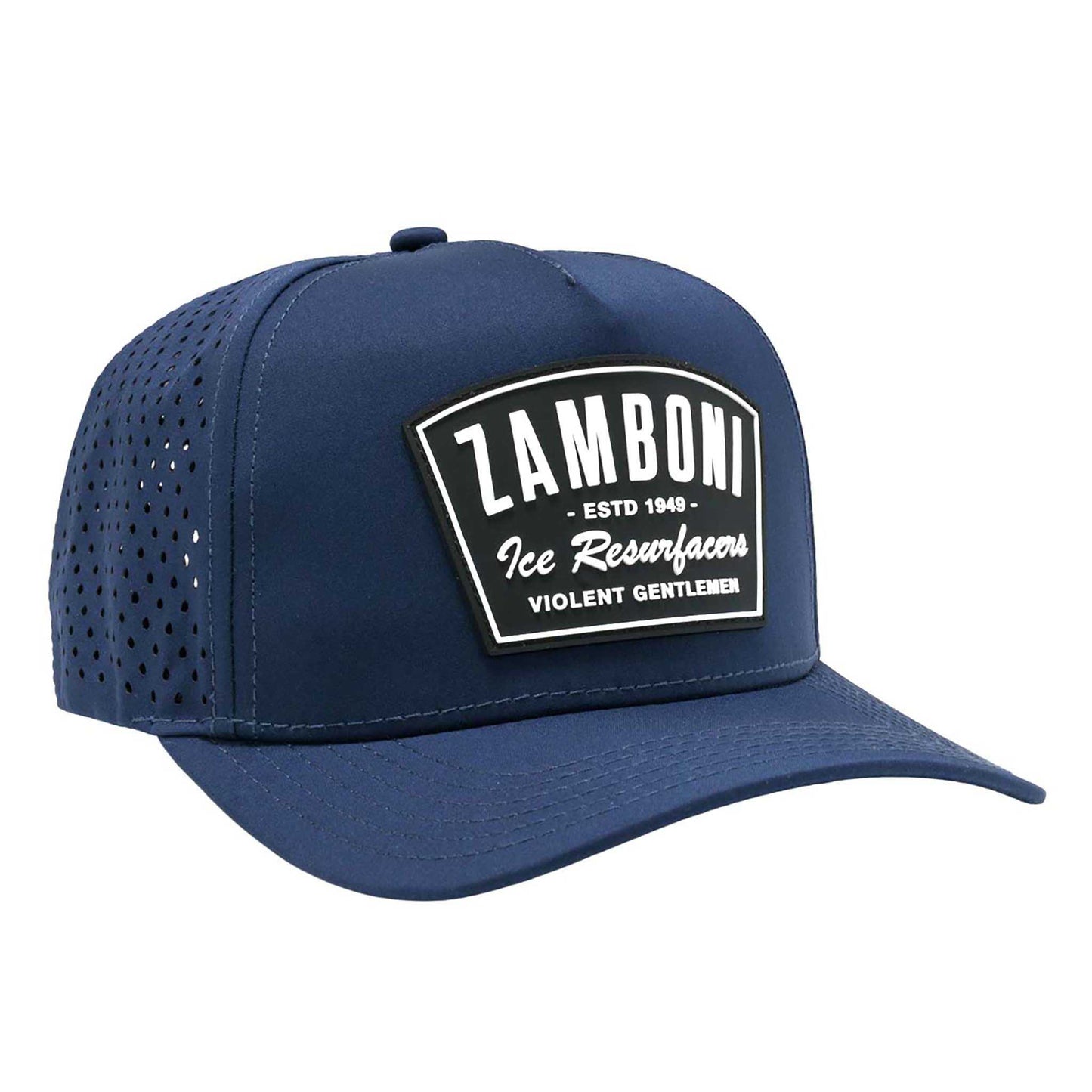 Zamboni Badge A-Frame Tech Snapback cap with water-resistant, breathable design and embroidered logo