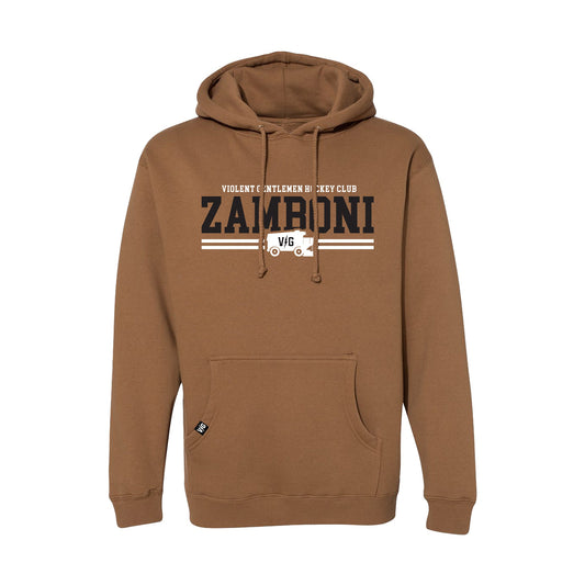 Saddle Two Line Pass Pullover Hood sweatshirt with premium heavyweight fabric and crisp Zamboni lines design