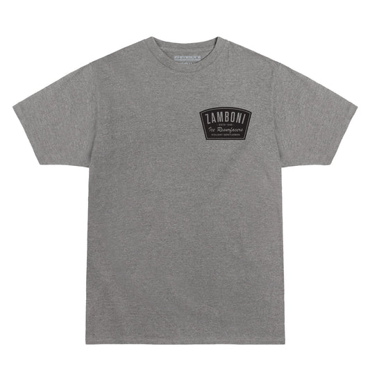Zamboni Badge Premium Tee midweight cotton hockey shirt with badge design