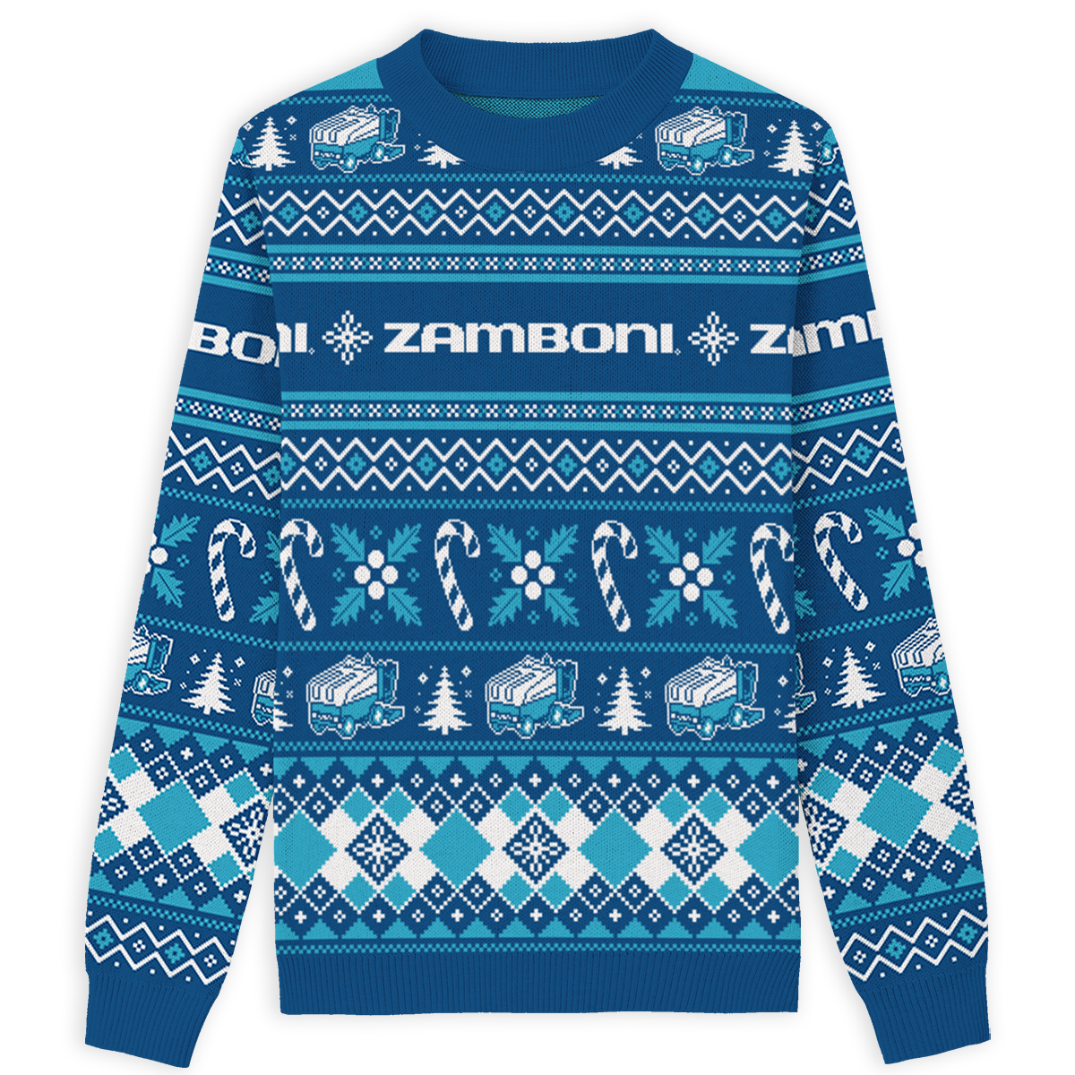 Zamboni Machine Knitted Holiday Sweater