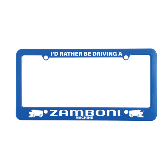 Zamboni License Plate Frame