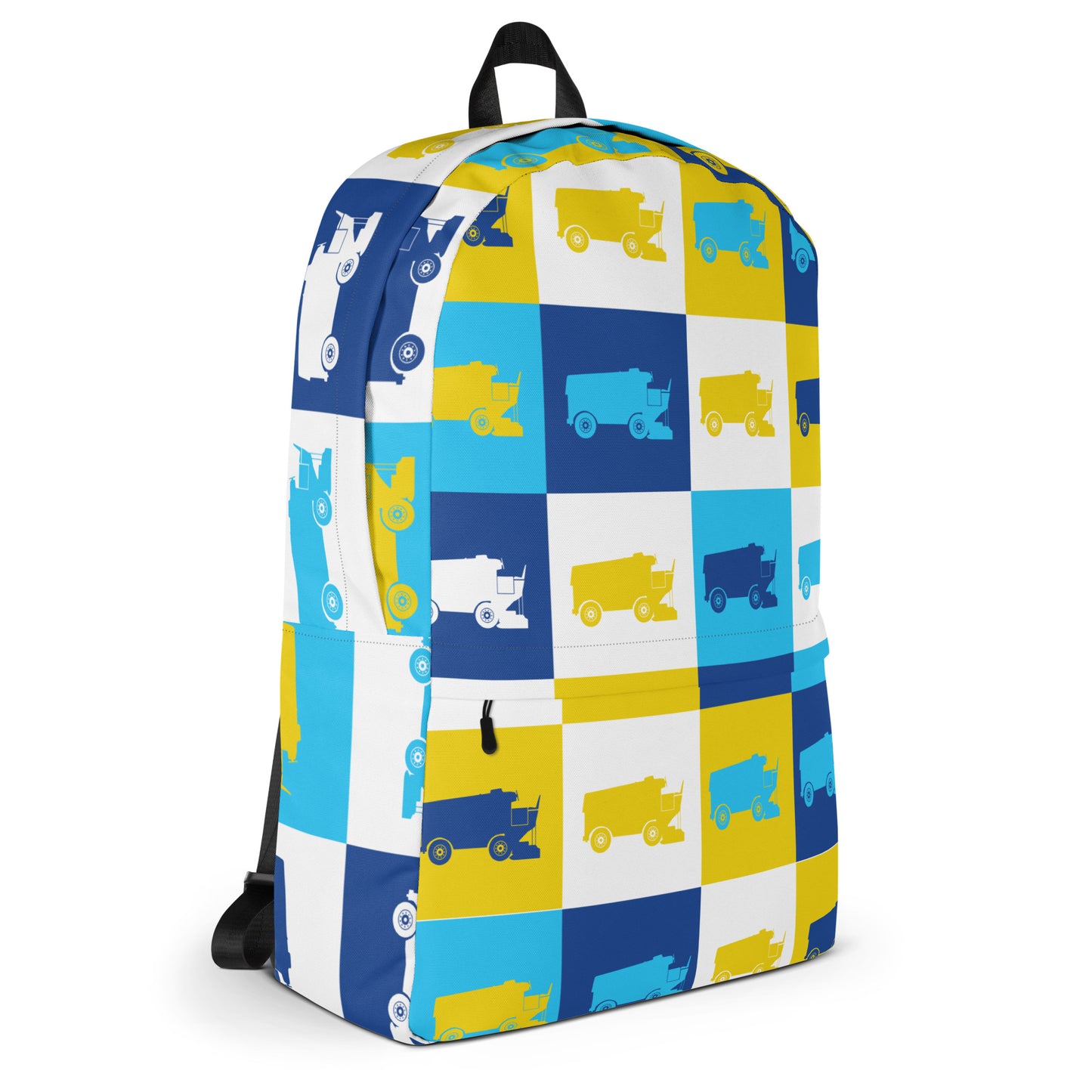 Zamboni Machine Block Pattern Backpack