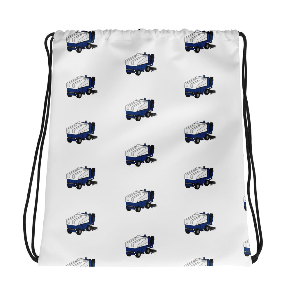 Zamboni Machine Pattern Drawstring Bag