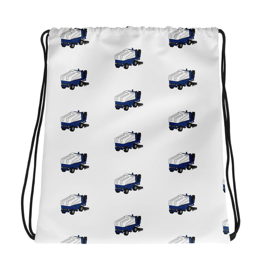 Zamboni Machine Pattern Drawstring Bag