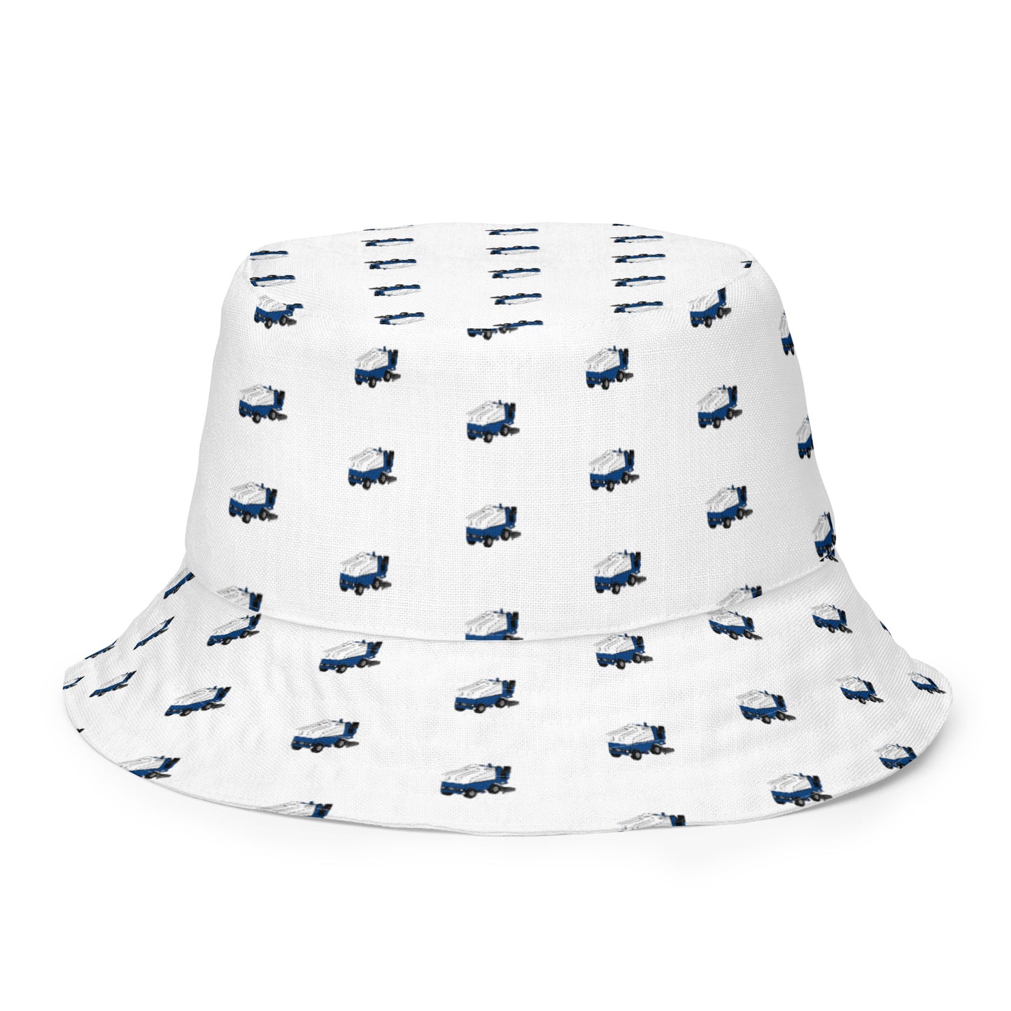 Reversible Zamboni Machine Pattern Bucket Hat