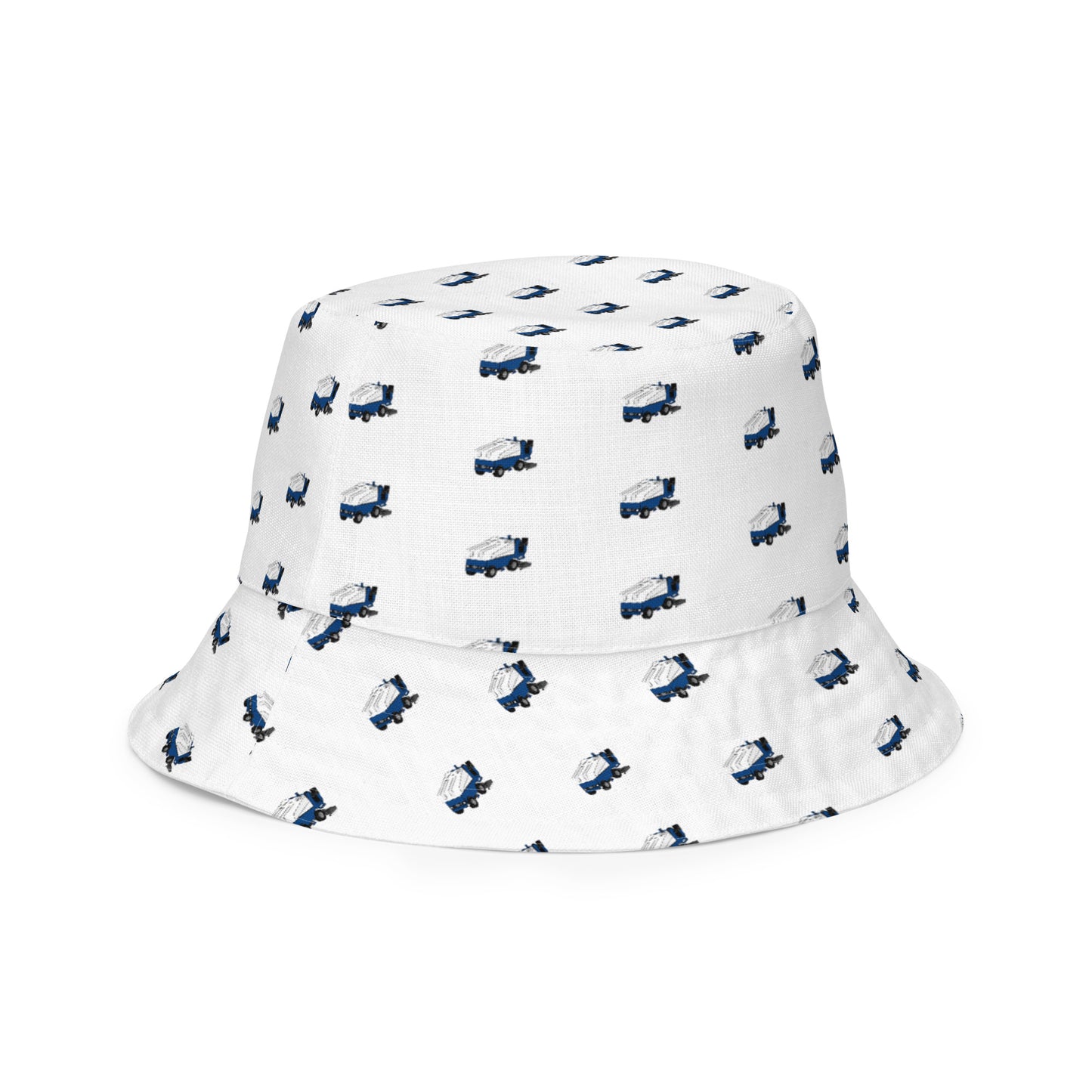 Reversible Zamboni Machine Pattern Bucket Hat