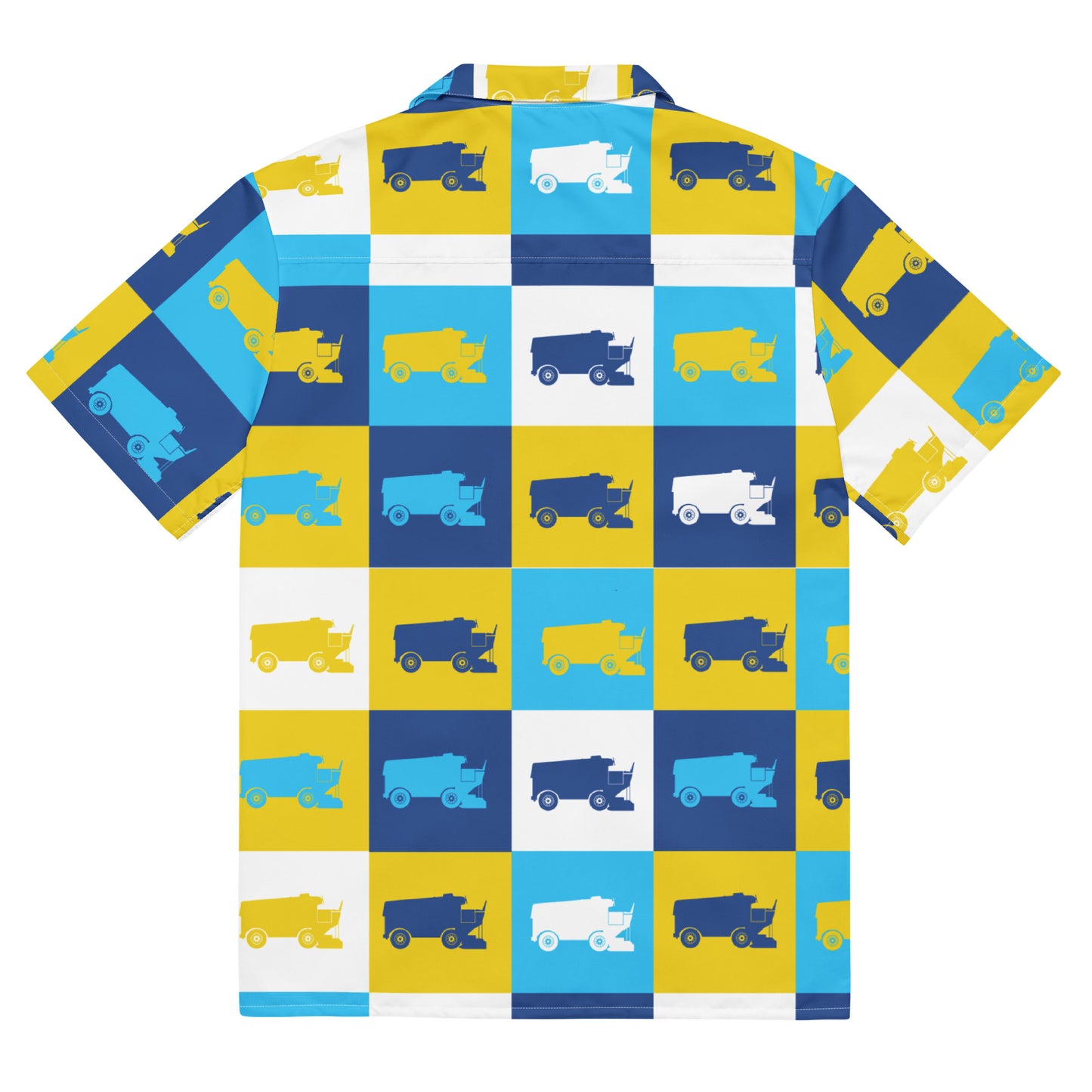 Zamboni Machine Block Print Button Up