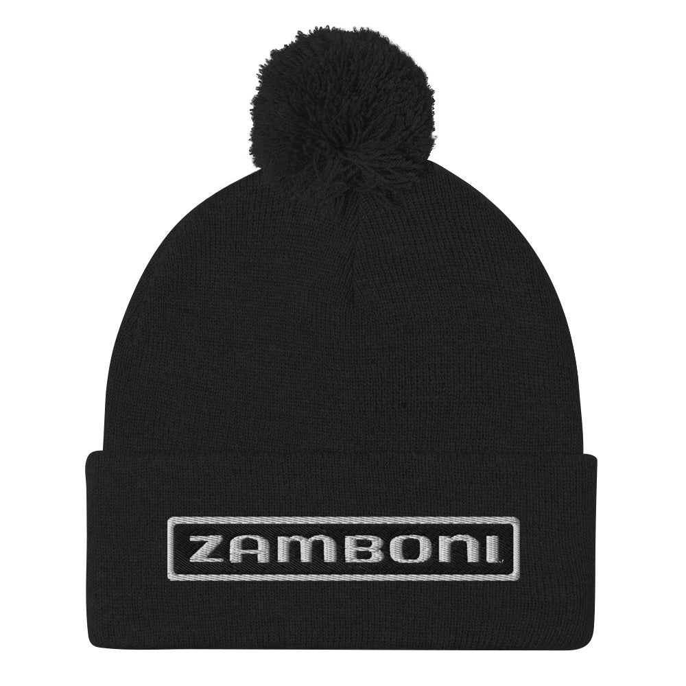 Zamboni Nameplate Pom-Pom Beanie