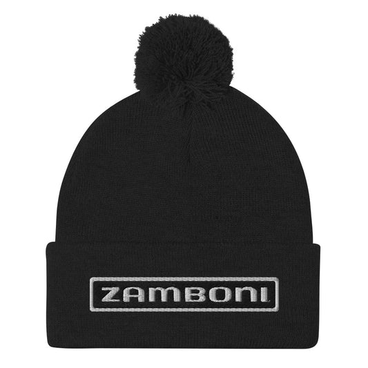 Zamboni Nameplate Pom-Pom Beanie