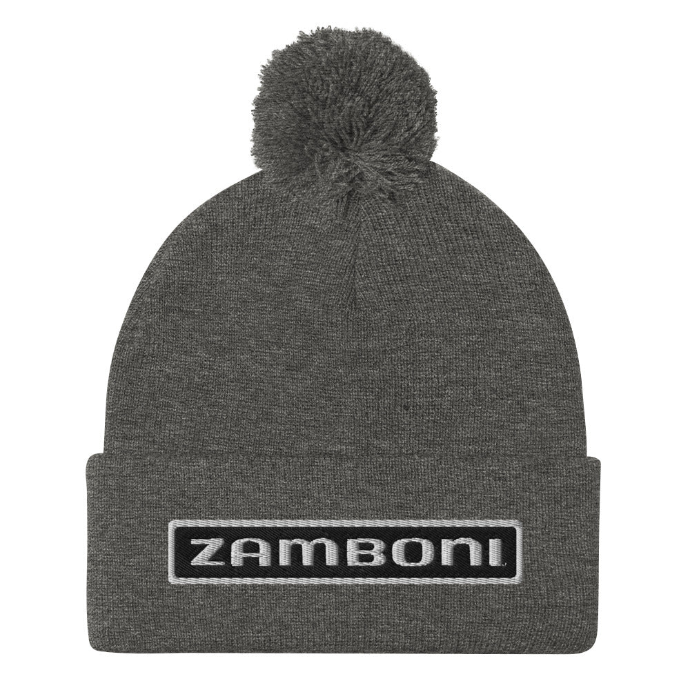 Zamboni Nameplate Pom-Pom Beanie