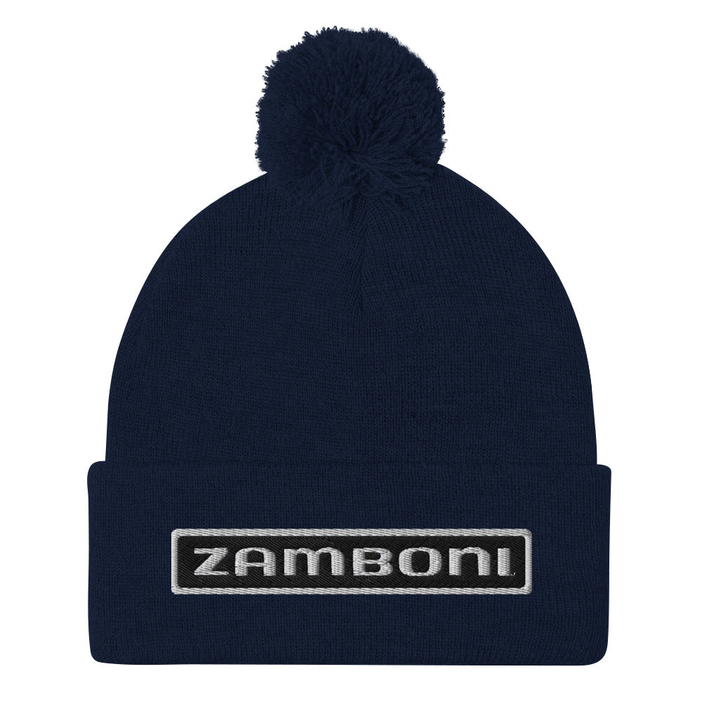 Zamboni Nameplate Pom-Pom Beanie