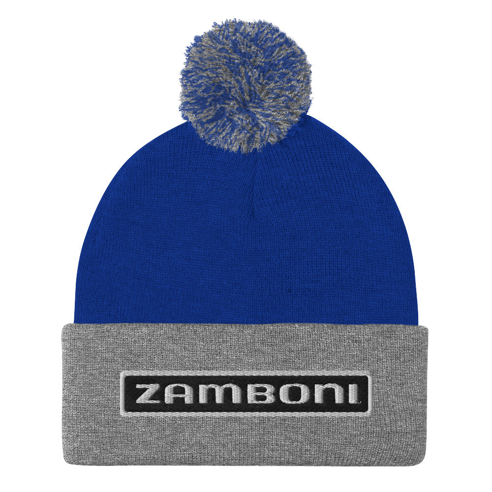 Zamboni Nameplate Pom-Pom Beanie