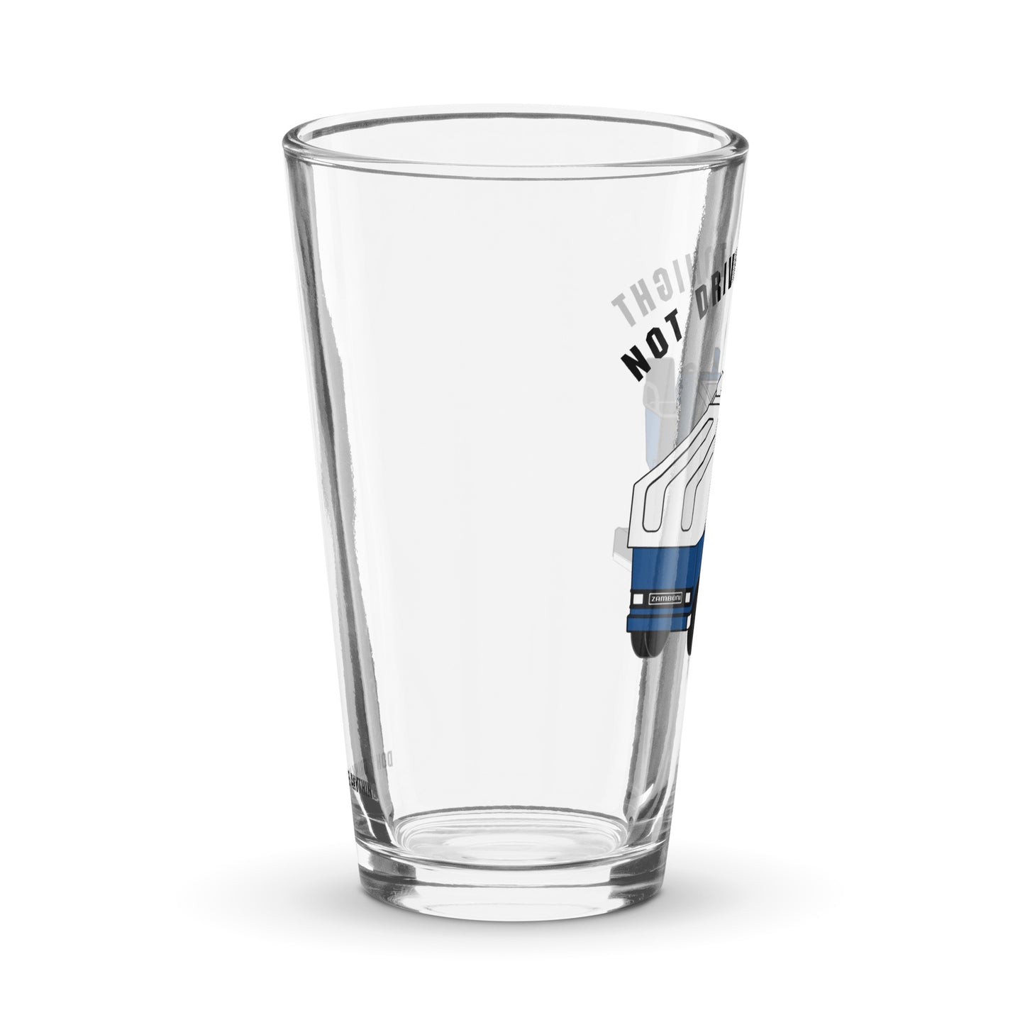 Not Driving Zamboni Machine Pint Glass