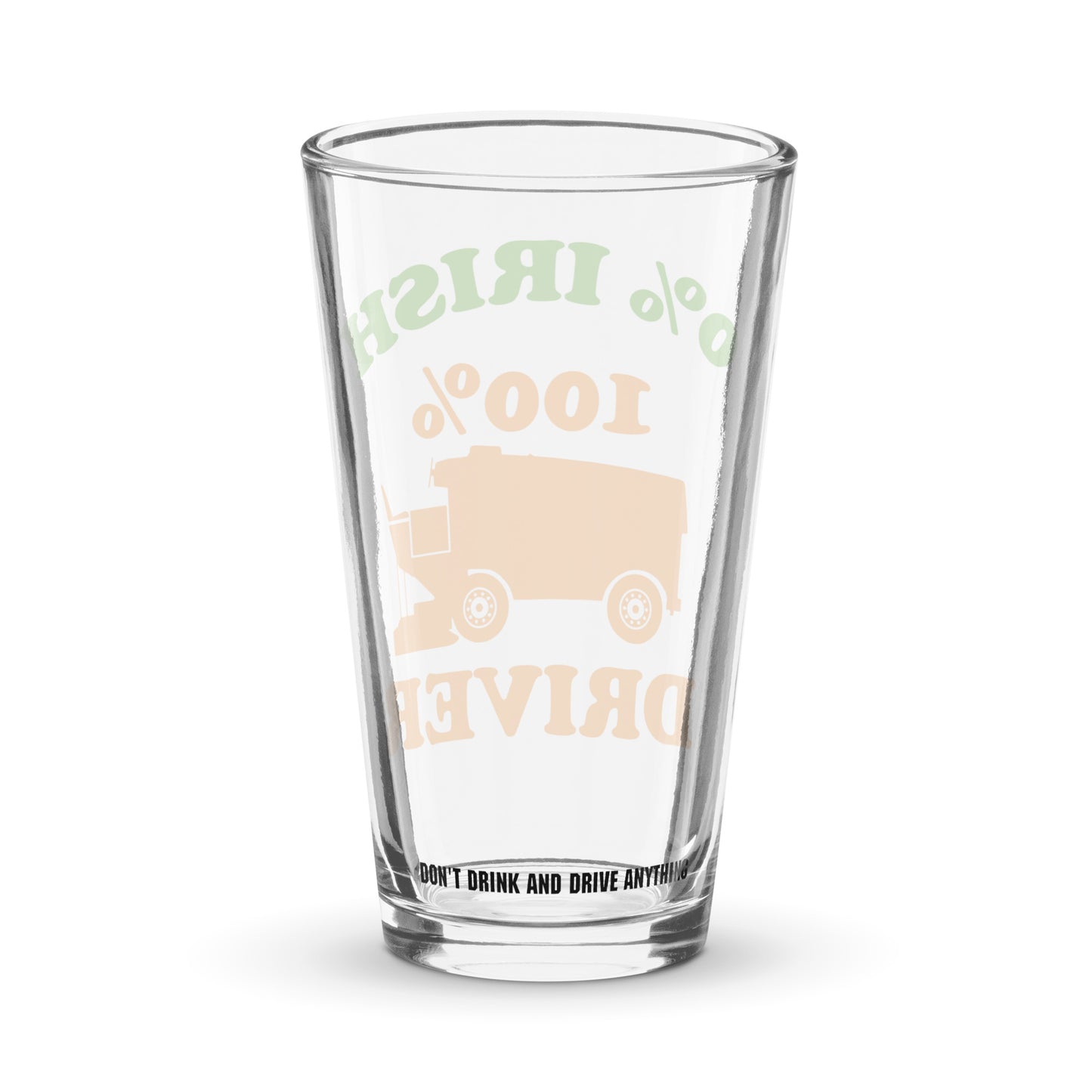 0% Irish, 100% Zamboni Driver Pint Glass