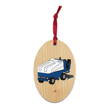 Santa's Favorite Zamboni Machine Driver Wooden Ornament