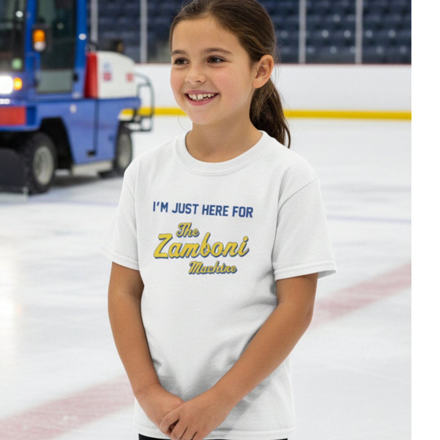 Zamboni | I'm Just Here For the Machine | Youth classic tee