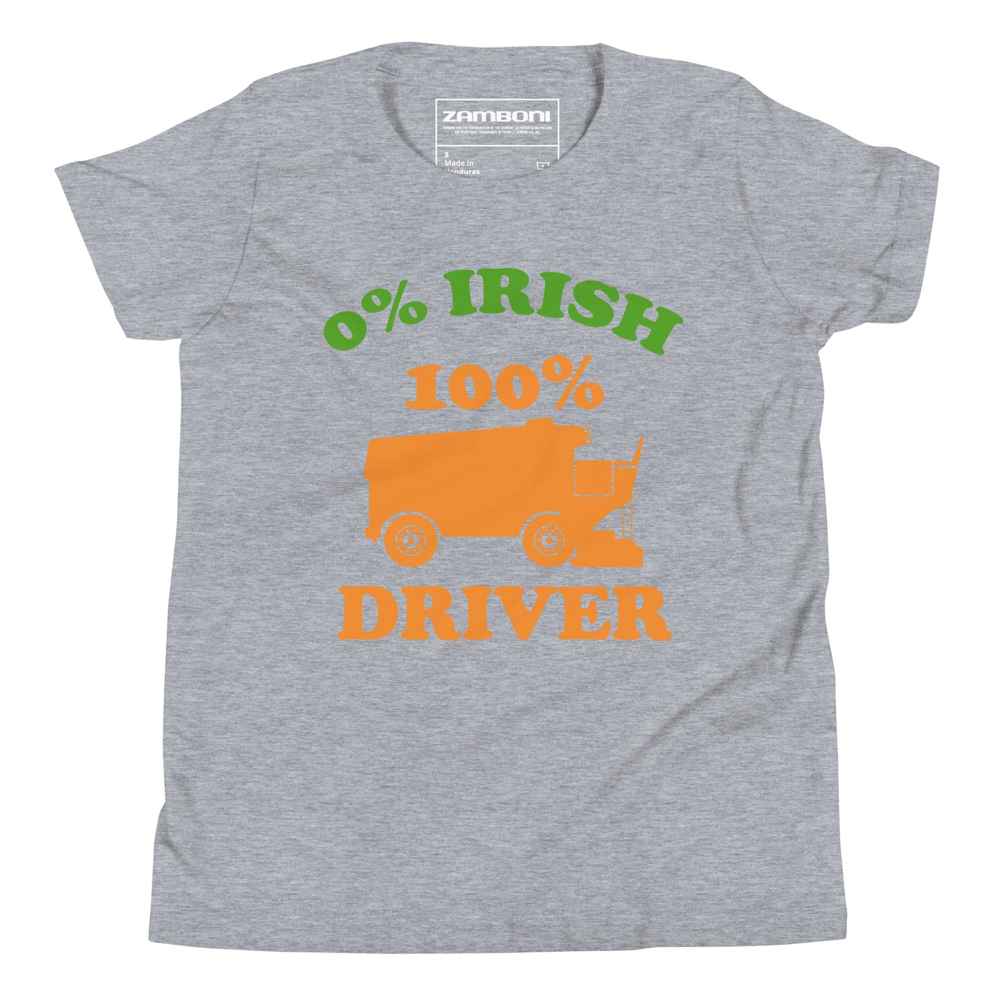 0% Irish, 100% Zamboni Driver Limited Edition St. Patrick’s Day Kids Tee